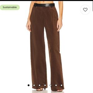 HELSA Corduroy Pleated Pant in Brown from revolve